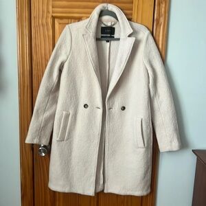 Daphne topcoat in Italian boiled wool, off white, size 4